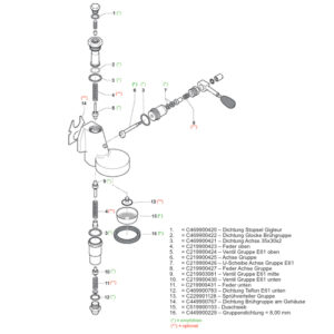 Faema E61 Revisionsset E61 Brüheinheit Haushalt