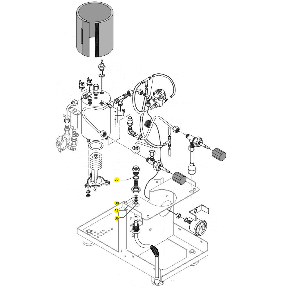 Wartungsset ECM Dampfdüse Ringbrüheinheit 1 Wartungsset ECM Dampfdüse Ringbrüheinheit