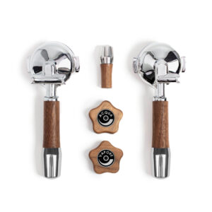 Wiedemann Griffset elegant für ECM mit Drehrädern Nussbaum