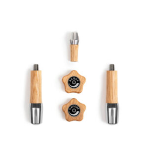 Wiedemann  Griffset elegant für ECM mit Drehrädern Eiche