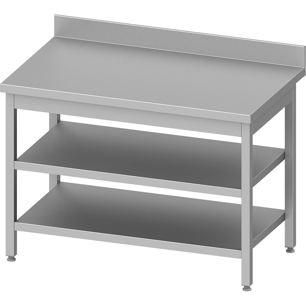 Edelstahl Arbeitstisch ECO mit Grund- & Zwischenboden - 80 x 60 x 85 cm 1 Edelstahl Arbeitstisch ECO mit Grund- & Zwischenboden - 180 x 70 x 85 cm