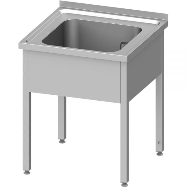 Edelstahl Spültisch ohne Grundboden 60 x 60 x 85 cm - 1 Becken mittig 1 Edelstahl Spültisch ohne Grundboden 70 x 70 x 85 cm - 1 Becken mittig