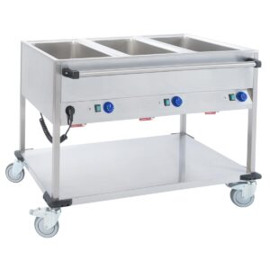 Bain-Marie Wagen BW3L Speisenausgabewagen 3x GN1/1 Griff längsseitig