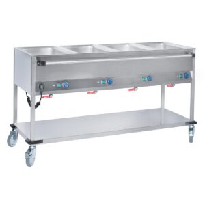 Bain-Marie Wagen BW4L Speisenausgabewagen 4x GN1/1 Griff längsseitig