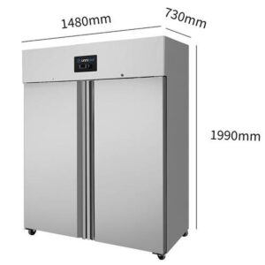 Edelstahl Kühlschrank Unnicool – 2 Türen – 1200 L