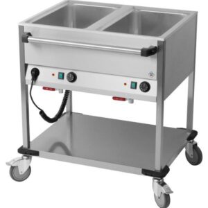 Bain-Marie Wagen 2 Becken für 1/1 GN lang