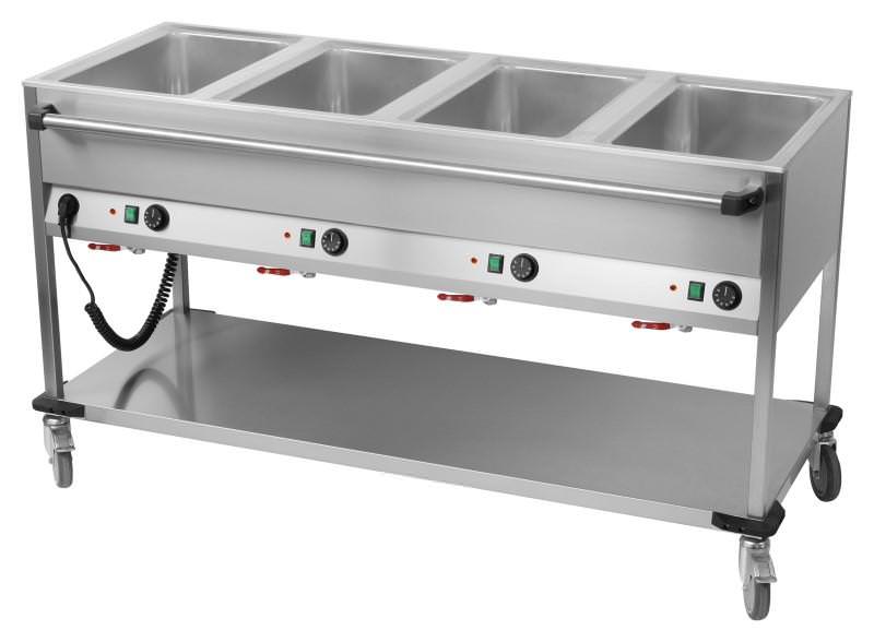 Bain-Marie Wagen 4 Becken für 1/1 GN lang