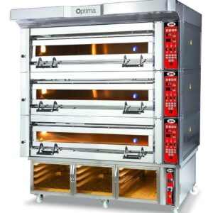 Konditoreiofen "Optima Series 128" 3 Backkammern inkl. Haube & Gärschrank