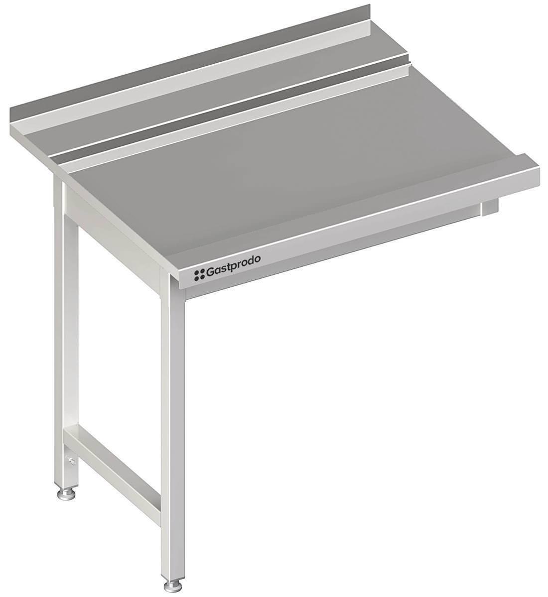 Ablauftisch auf zwei Beinen, 1000x750x880 mm, Anbauseite links, mit Aufkantung, verschweißt 1 Ablauftisch auf zwei Beinen