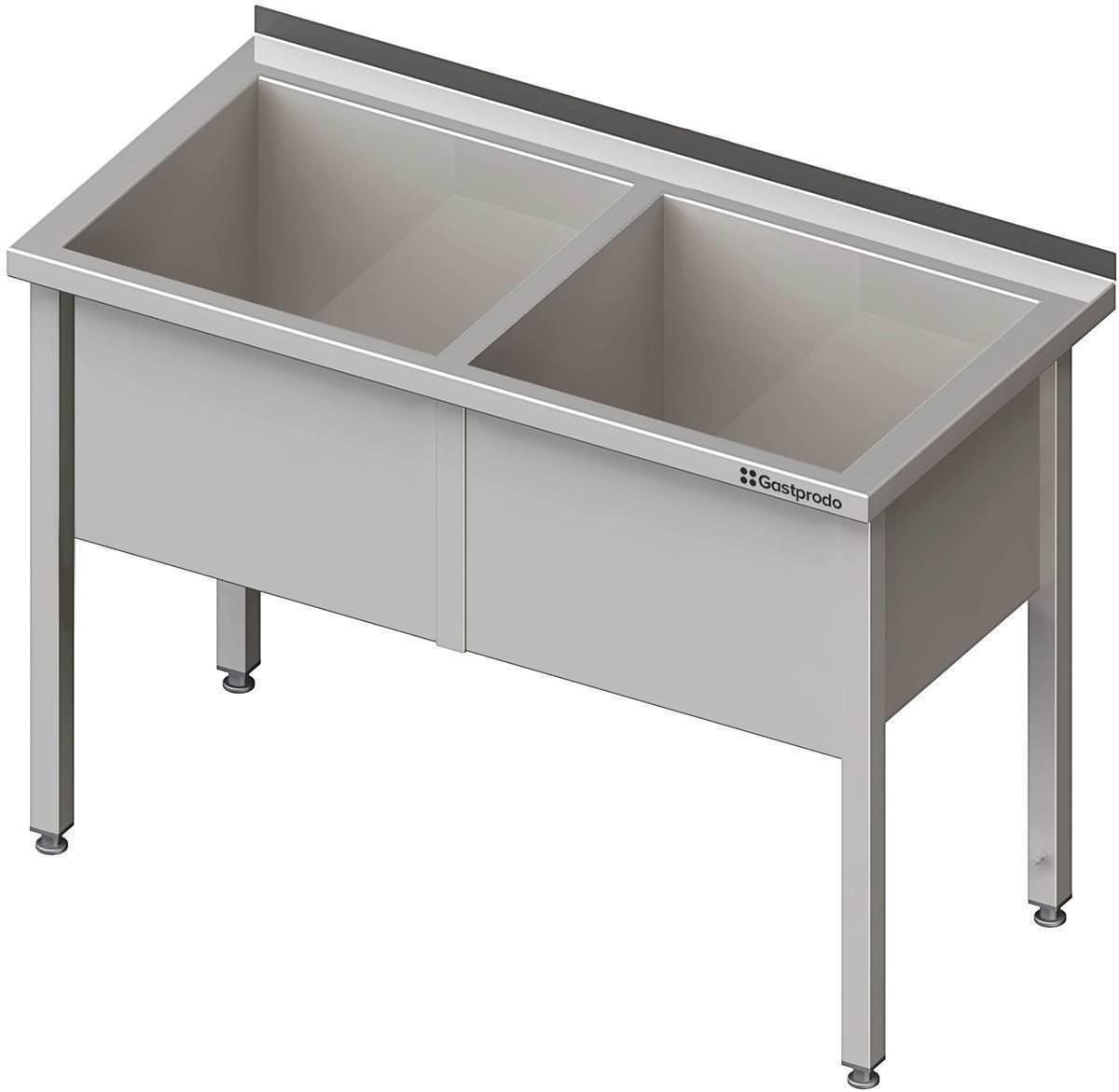 Edelstahl Topfspüle 2 Becken 150 x 60 x 85 cm - 40 cm Beckenhöhe 1 Edelstahl Topfspüle 2 Becken 160 x 70 x 85 cm - 40 cm Beckenhöhe