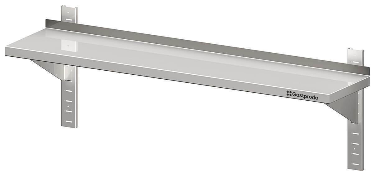 Edelstahl Wandregal / Wandboard mit Konsolen und Wandschienen 70 x 40 x 40 cm höhenverstellbar verschweißt 1 Edelstahl Wandregal / Wandboard mit Konsolen und Wandschienen 130 x 40 x 40 cm höhenverstellbar verschweißt