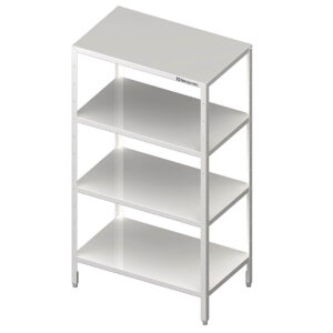 Edelstahl Regal mit glatten & höhenverstellbaren Böden 140 x 70 x 180 cm