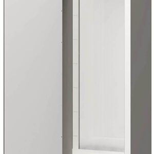 Edelstahl Hochschrank mit Spülbecken für Reinigungsutensilien 50 x 50 x 200 cm