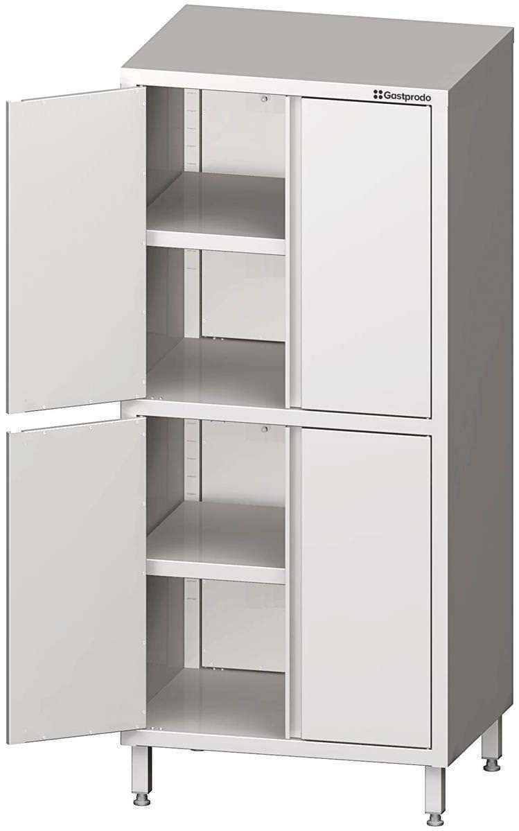 Hochschrank mit Flügeltüren, 800x500x2000 mm, mit zwei Schrankräumen, verschweißt 1 Hochschrank mit Flügeltüren