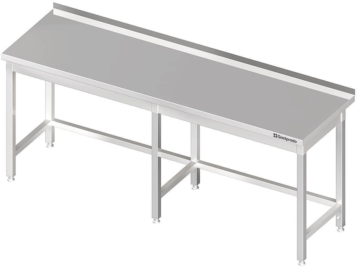 Edelstahl Arbeitstisch ohne Grundboden 230 x 60 x 85 cm mit Verstrebung ohne Aufkantung verschweißt 1 Edelstahl Arbeitstisch ohne Grundboden 280 x 70 x 850 und mit Verstrebung mit Aufkantung verschweißt