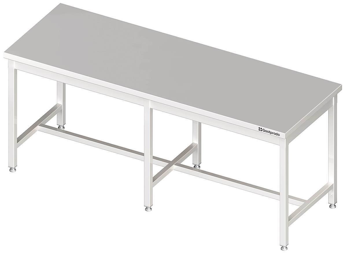 Edelstahl Zentralarbeitstisch mit mittiger Strebe 220 x 70 x 85 cm ohne Aufkantung verschweißt 1 Edelstahl Zentralarbeitstisch mit mittiger Strebe 280 x 80 x 85 cm ohne Aufkantung verschweißt