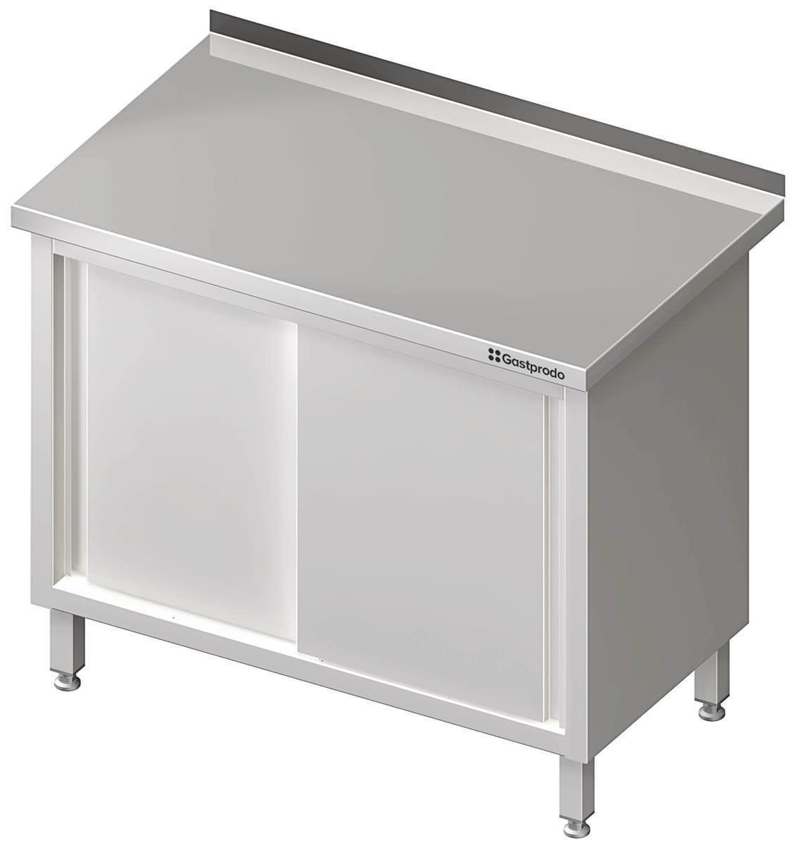 Edelstahl Arbeitsschrank mit Schiebetüren 180 x 70 x 85 cm ohne Aufkantung verschweißt 1 Edelstahl Arbeitsschrank mit Schiebetüren 190 x 70 x 85 cm mit Aufkantung verschweißt