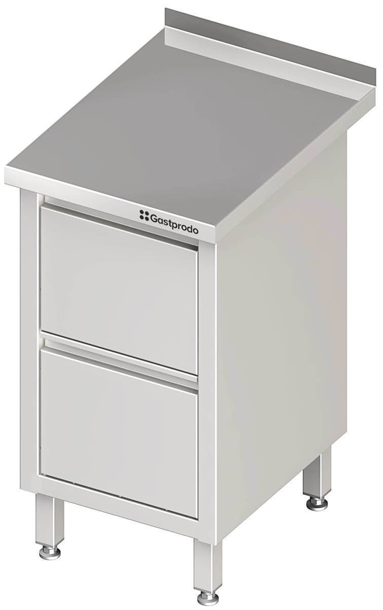 Edelstahl Schubladenschrank mit 2 Schubladen 45 x 70 x 85 cm mit Aufkantung verschweißt 1 Edelstahl Schubladenschrank mit 2 Schubladen 45 x 70 x 85 cm mit Aufkantung verschweißt