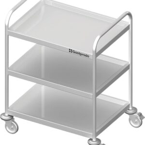 Edelstahl Servierwagen mit 3 Böden - 120 x 60 x 95 cm verschweißt