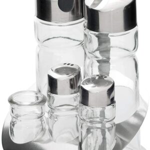 Menage 5-teilig: Salz/Pfeffer/Essig/Öl/Zahnstocher