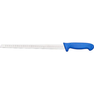 Kochmesser Premium HACCP Griff blau Edelstahlklinge mit Wellenschliff 31 cm