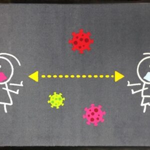 Hinweismatte / Schmutzfangmatte "COVID-19"