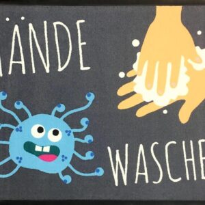 Hinweismatte / Schmutzfangmatte "Hände waschen"
