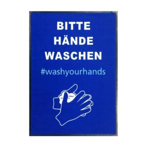 Hinweismatte / Schmutzfangmatte "#washyourhands"
