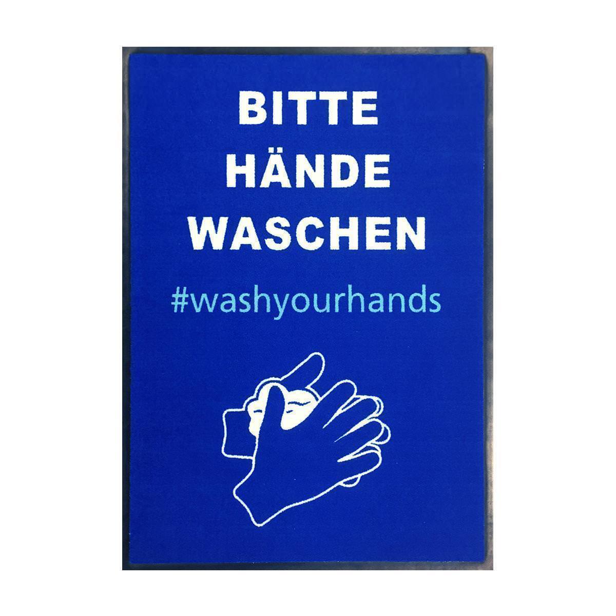 Hinweismatte / Schmutzfangmatte "#washyourhands" 1 Hinweismatte / Schmutzfangmatte "#washyourhands"