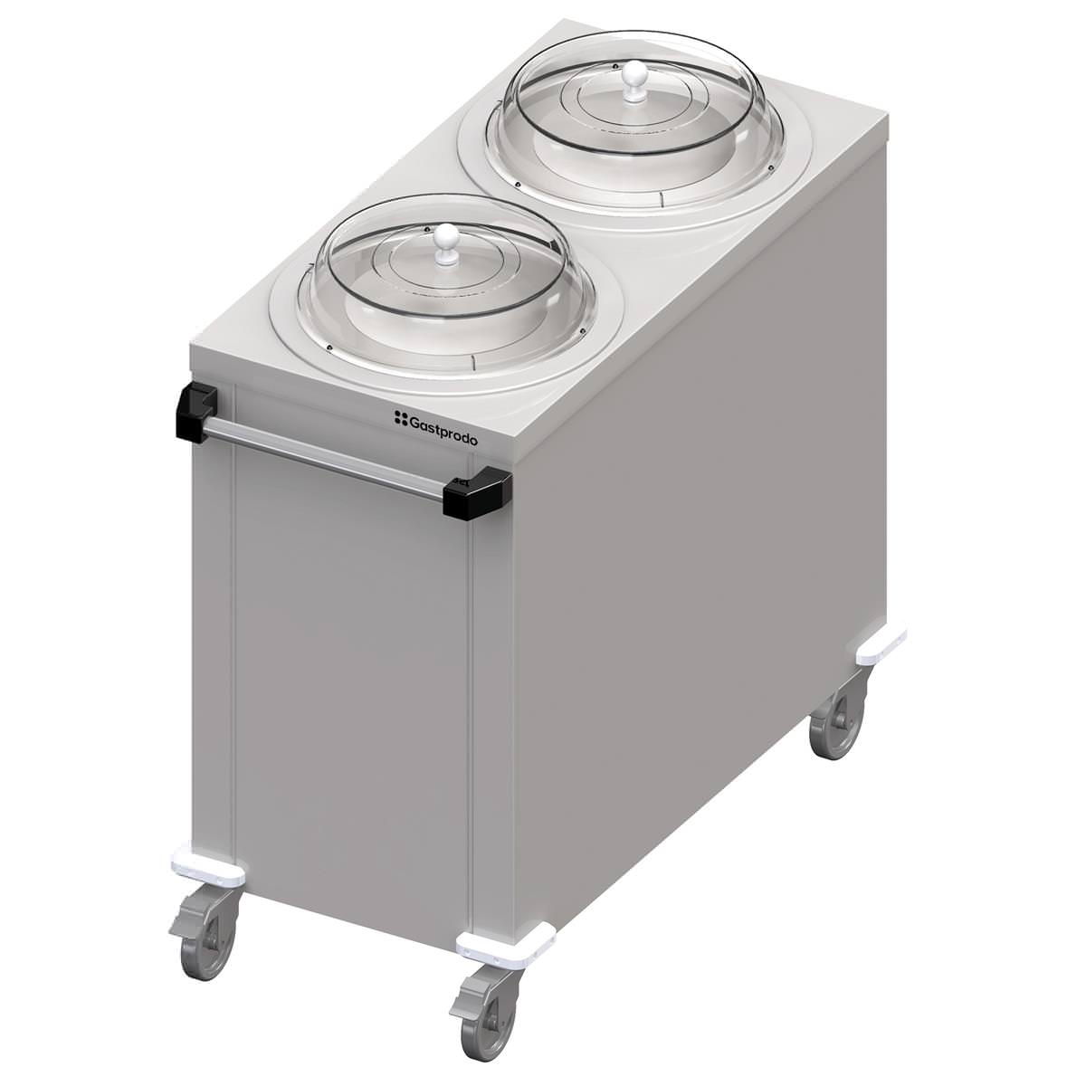 Doppel-Tellerspender fahrbar für Speisenausgabesysteme 1 Doppel-Tellerspender fahrbar für Speisenausgabesysteme