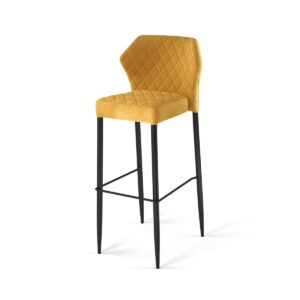 Barhocker Louis Velours Gelb
