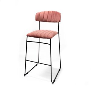 Barhocker Mundo Velours gepolstert Rosa