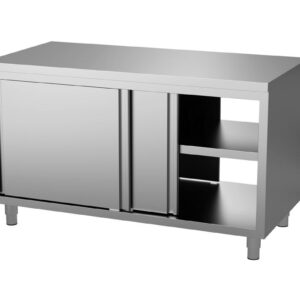 Edelstahl  Durchreicheschrank Pro mit Schiebetüren 2000 x 700 x 850 mm