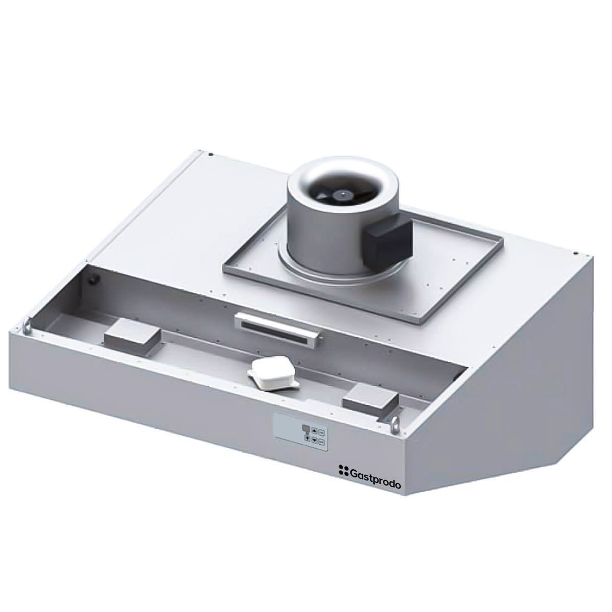 Wandhaube "Expert Line" schrägform 280 x 120 cm mit Rohrventilator, Steuerung und LC2 Typ A Zyklonen-/Labyrinthfilter 1 Wandhaube "Expert Line" schrägform 180 x 120 cm mit Rohrventilator