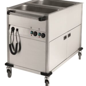 Bain-Marie Wagen 2 x GN 1/1 mit beheizter Unterschrank schmal
