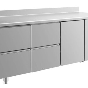 Kühltisch GaPo KT3ZZTA  mit 1x Tür & 2x 2 Schubladen + AK