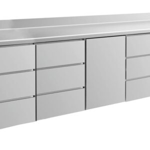 Kühltisch GaPo KT4DDTDA  mit 1x Tür & 3x 3 Schubladen + AK