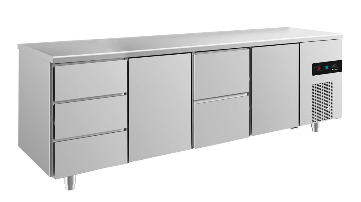 Kühltisch GaPo KT4DTZT mit 2x Türen, 1x 2 Schubladen & 1x 3 Schubladen 1 Kühltisch GaPo KT4DTZT mit 2x Türen
