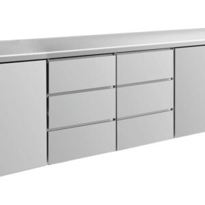 Kühltisch GaPo KT4TDDT  mit 2x Türen & 2x 3 Schubladen
