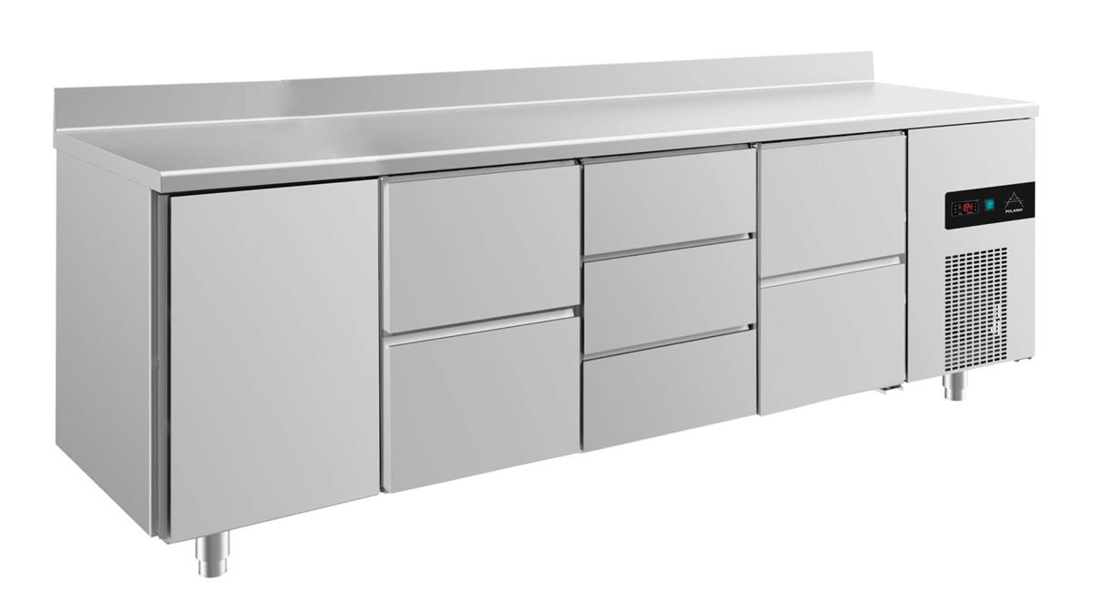 Kühltisch GaPo KT4TZDZA mit 1x Tür, 2x 2 Schubladen & 1x 3 Schubladen + AK 1 Kühltisch GaPo KT4TZDZA mit 1x Tür