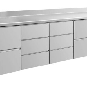 Kühltisch GaPo KT4ZDDZA  mit 2x 2 Schubladen & 2x 3 Schubladen + AK