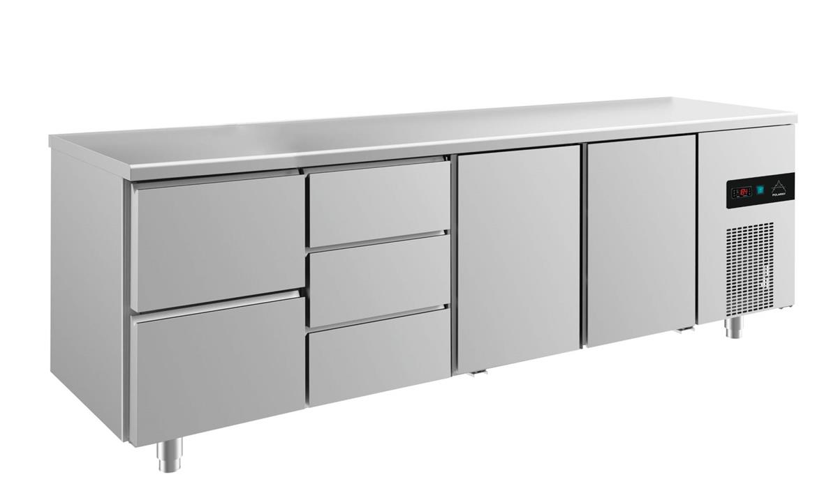 Kühltisch GaPo KT4ZDTT mit 2x Türen, 1x 2 Schubladen & 1x 3 Schubladen 1 Kühltisch GaPo KT4ZDTT mit 2x Türen