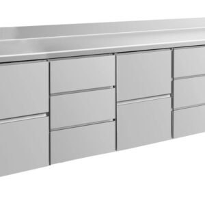Kühltisch GaPo KT4ZDZDA  mit 2x 2 Schubladen & 2x 3 Schubladen + AK