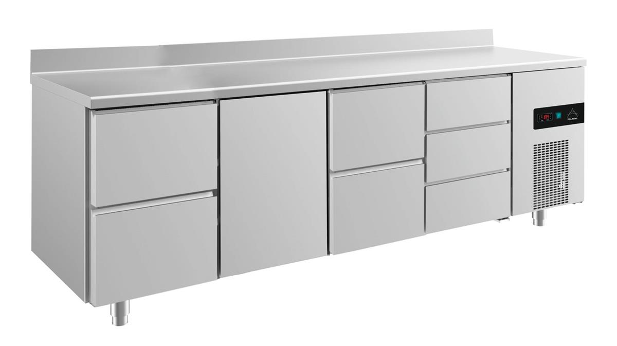 Kühltisch GaPo KT4ZTZDA mit 1x Tür, 2x 2 Schubladen & 1x 3 Schubladen + AK 1 Kühltisch GaPo KT4ZTZDA mit 1x Tür