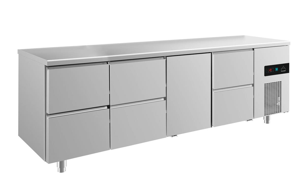 Kühltisch GaPo KT4ZZTZ mit 1x Tür & 3x 2 Schubladen 1 Kühltisch GaPo KT4ZZTZ mit 1x Tür & 3x 2 Schubladen