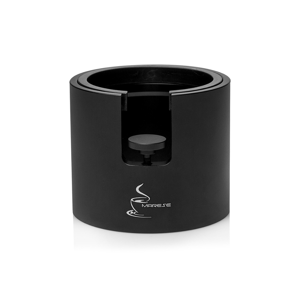 Marese Tamperstation rund schwarz eloxiert 1 Marese Tamperstation rund schwarz eloxiert