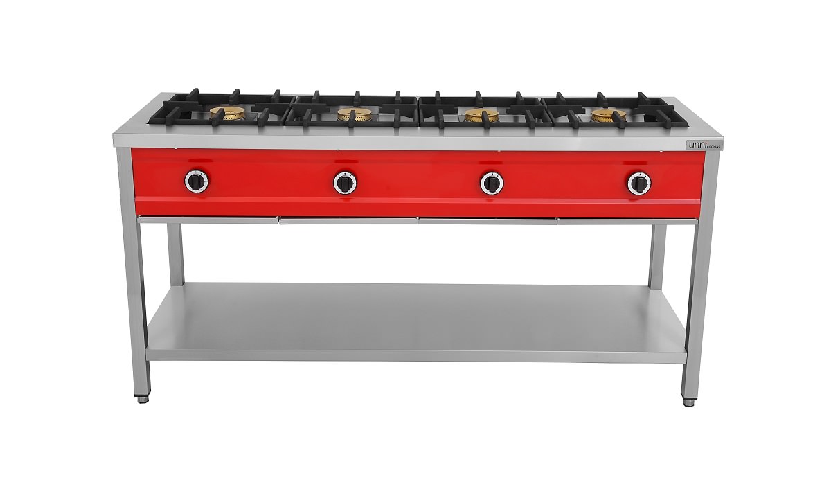 Gasherd Pro 4x 8 kW - 4 Flammen 1 Gasherd Pro 4x 8 kW - 4 Flammen