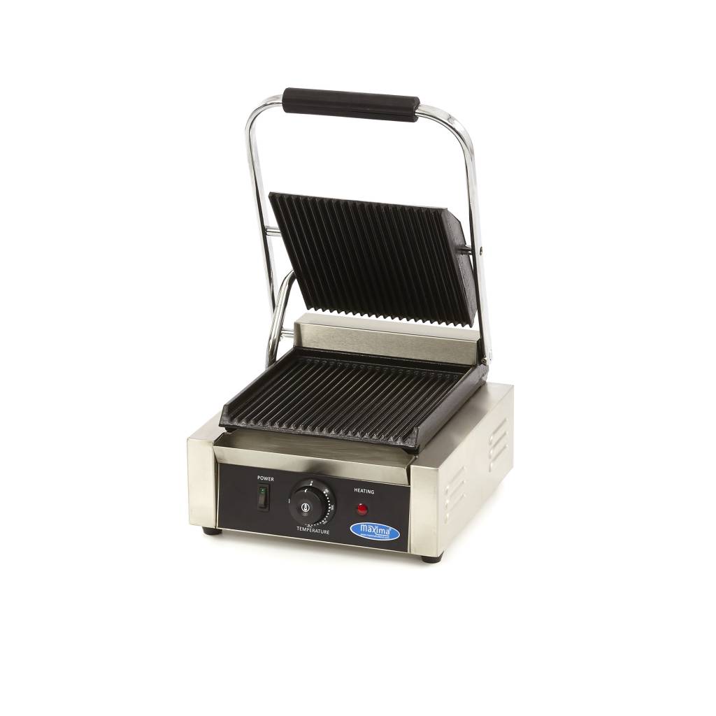 Kontaktgrill - Gerillt - mit Fettauffangschale - 1800 Watt 1 Kontaktgrill - Gerillt - mit Fettauffangschale - 1800 Watt