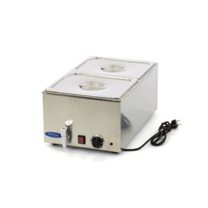 Bain Marie -  mit Ablasshahn- inkl. 2 x 1/2 GN Set