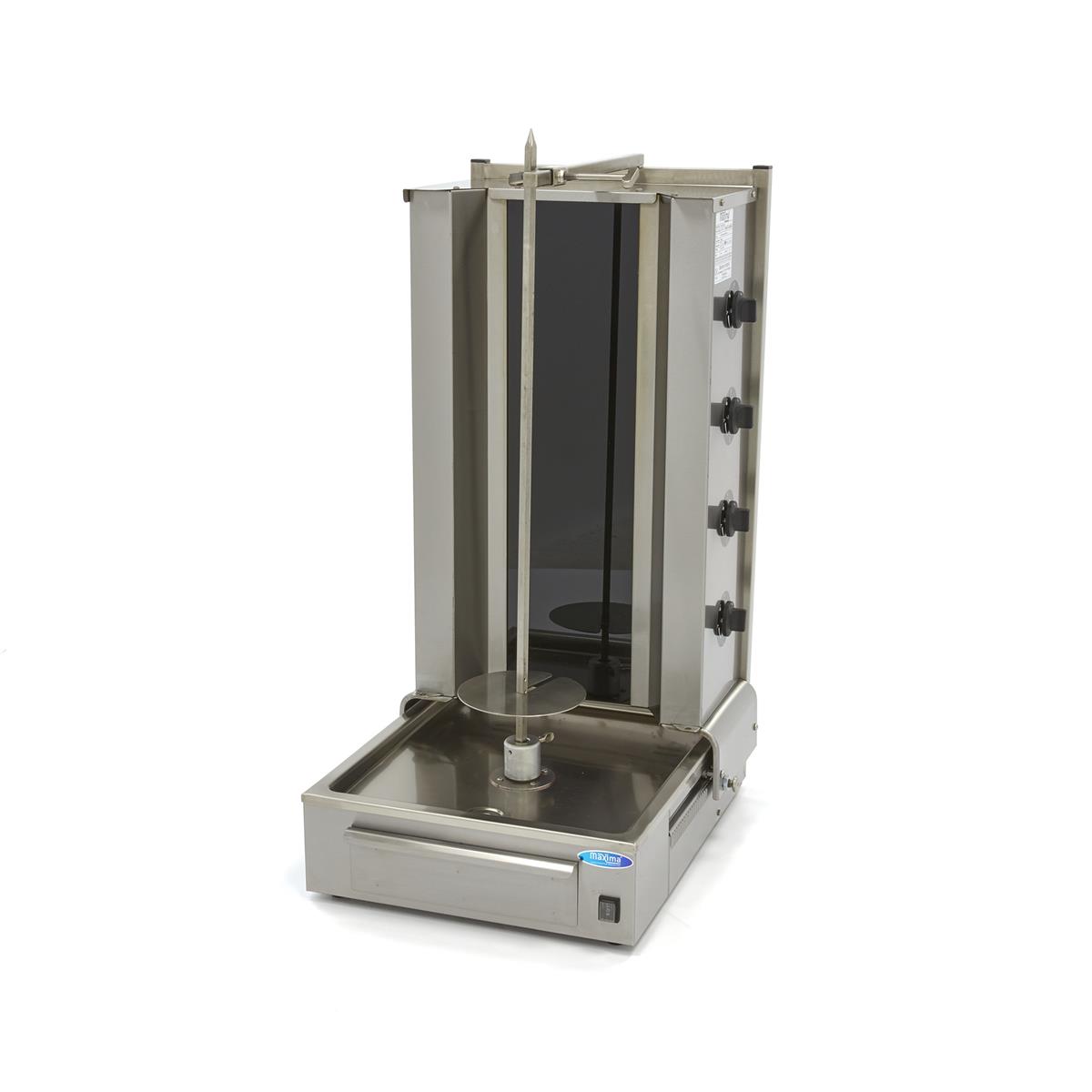 Elektro Döner Kebab / Gyros / Shawarma Grill - 4 Brenner - 70 kg - Motor unten 1 Elektro Döner Kebab / Gyros / Shawarma Grill - 4 Brenner - 70 kg - Motor unten